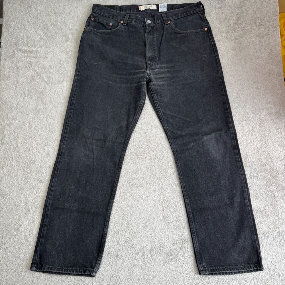 Levi's 505 Regular Fit Jeans Mens 40x32 Blue Denim Cotton Medium Wash Straight